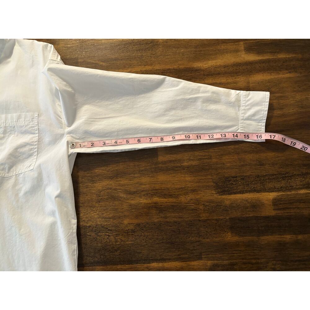 Madewell Women’s Large The Easy Shirt 100% Cotton Poplin Button Front White - Picture 8 of 11